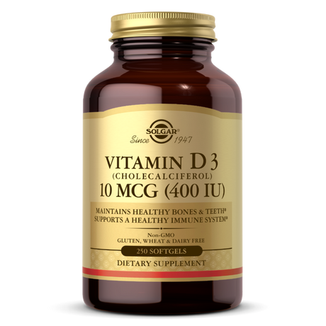 Solgar Vitamin D3, 10 mcg (400 IU) – Podrška Zdravlju Kostiju i Imunitetu - Dobrobit