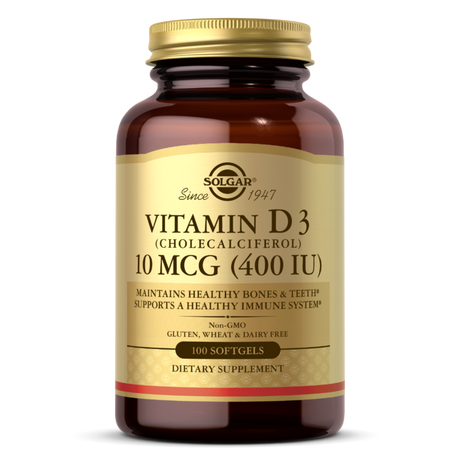 Solgar Vitamin D3, 10 mcg (400 IU) – Podrška Zdravlju Kostiju i Imunitetu - Dobrobit