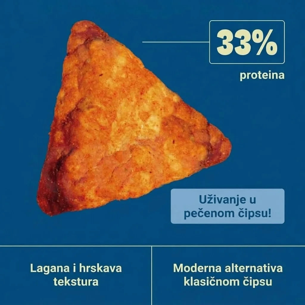 QNT Protein Chips 50g – Zdrav Hrskavi Čips sa 33% Proteina Bez Prženja