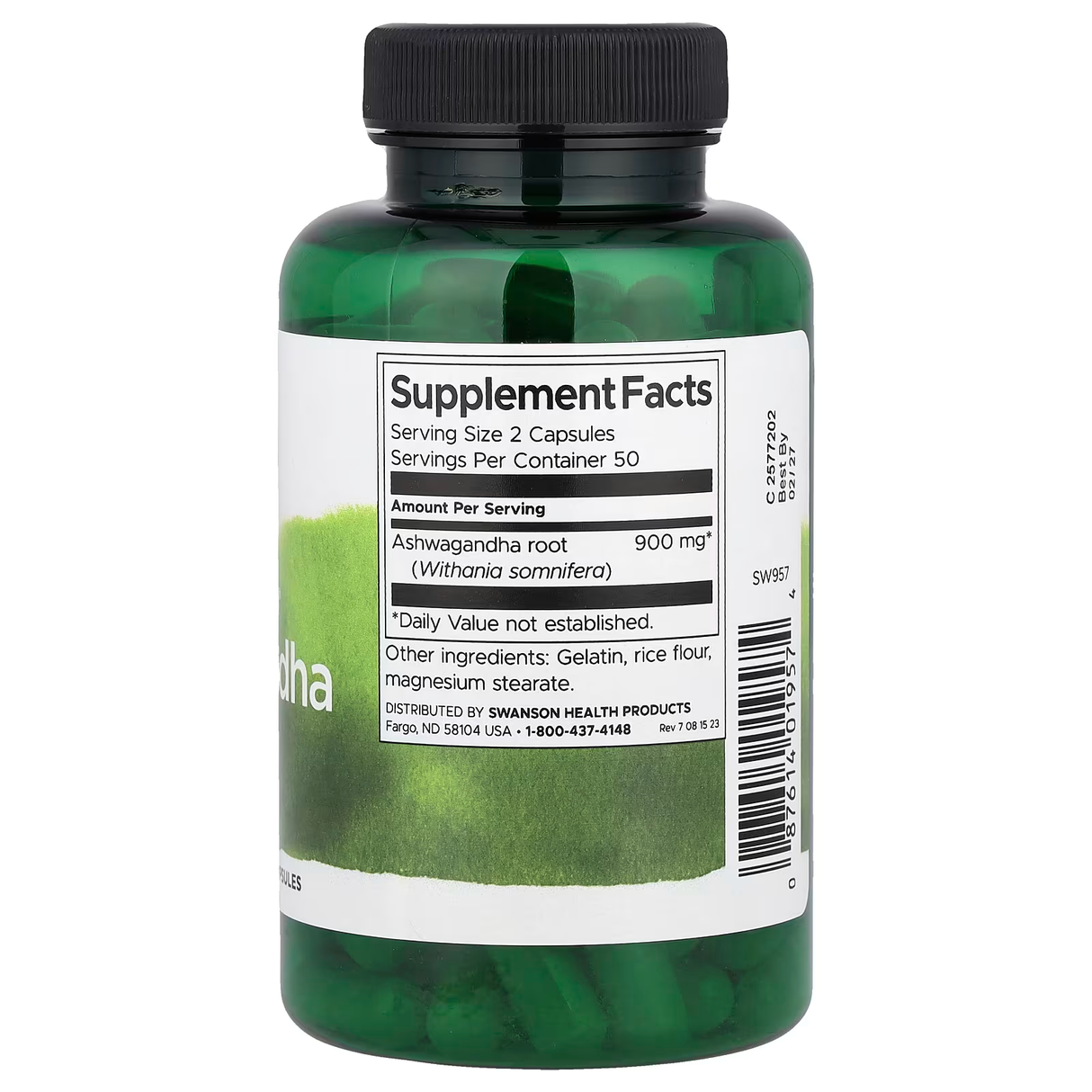 Swanson Ašvaganda 450 mg, 100 kapsula – Smanjuje Stres, Povećava Energiju - Dobrobit