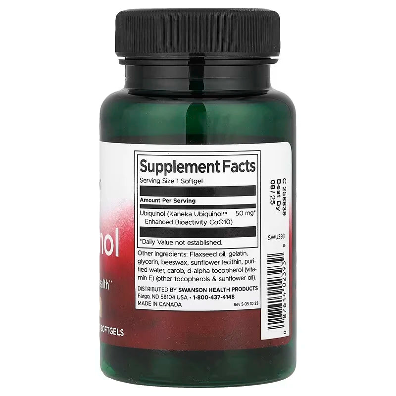 Swanson Ubiquinol 50 mg – Aktivni oblik koenzima Q10
