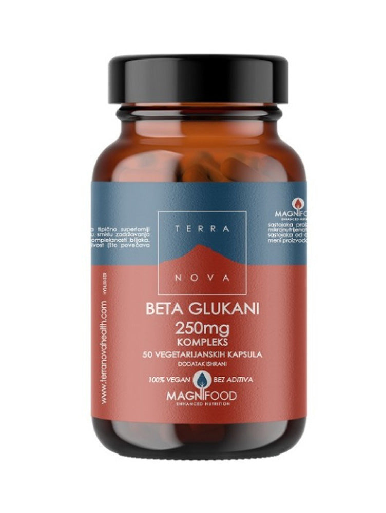 Terranova Beta Glukani Kompleks 250 mg, 50 Kapsula - Imunitetska Podrška - Dobrobit