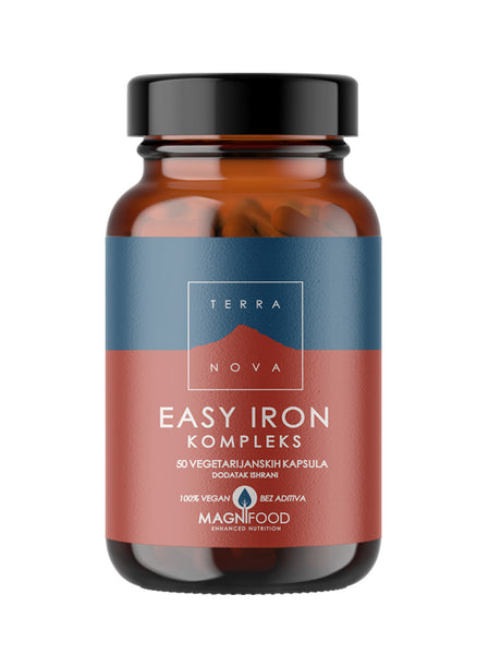Terranova Easy Iron 20 mg Kompleks, 50 Kapsula - Podrška Energiji i Krvnoj Slici - Dobrobit