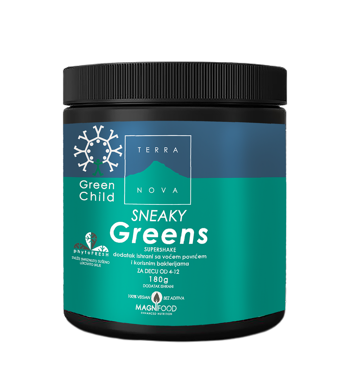 Terranova Sneaky Greens, 180g – Dodatak Ishrani Za Decu 4-12 Godina