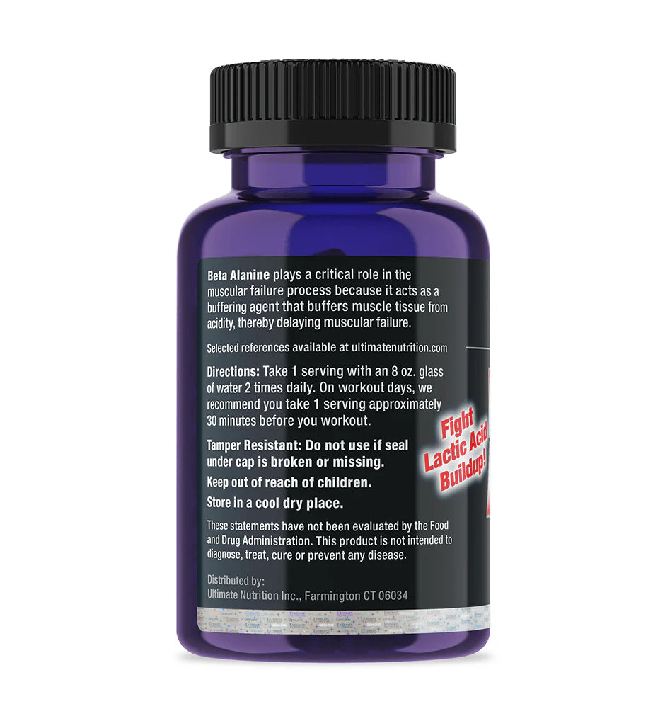 Ultimate Nutrition Beta Alanine 750mg - Poboljšajte Performanse i Odložite Umor