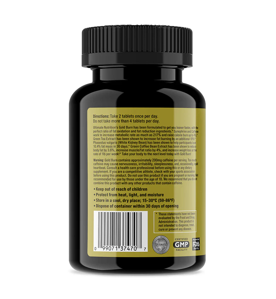 Ultimate Nutrition Gold Burn - Premium Fat Burner Za Bržu Potrošnju Masti