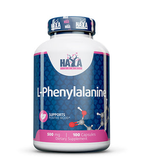 Haya Labs L-Phenylalanine 500mg 100 kapsula – Fokus, Apetit i Nervni Sistem - Dobrobit