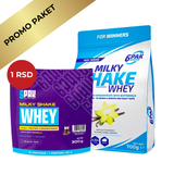 6PAK Milky Shake Whey Promo Paket – Vanila 700 g + Čokolada 300 g za 1 RSD