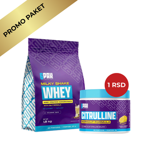 6PAK Milky Shake Whey Vanila 1.8kg + Citrulin 200g Limun za 1 RSD - Dobrobit