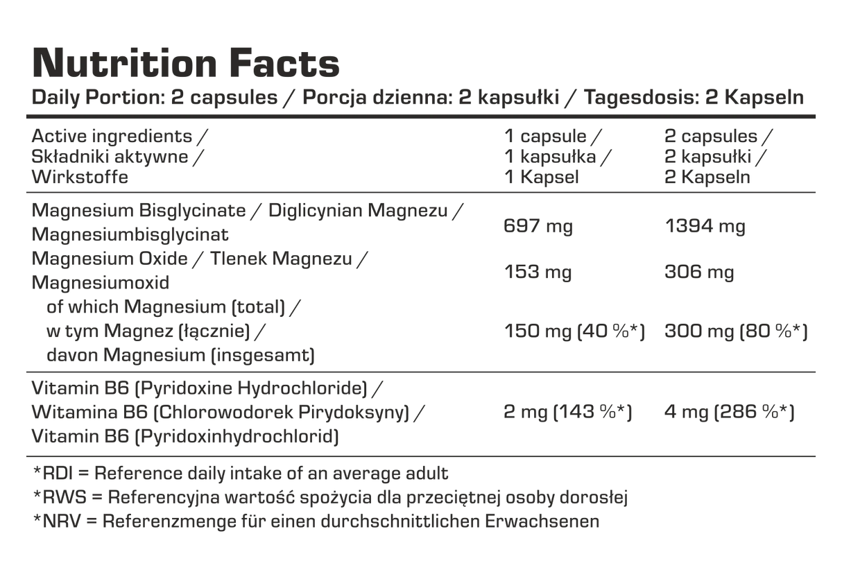 7Nutrition Magnesium Bisglycinate 120 vege kapsula – Magnezijum bisglicinat sa vitaminom B6
