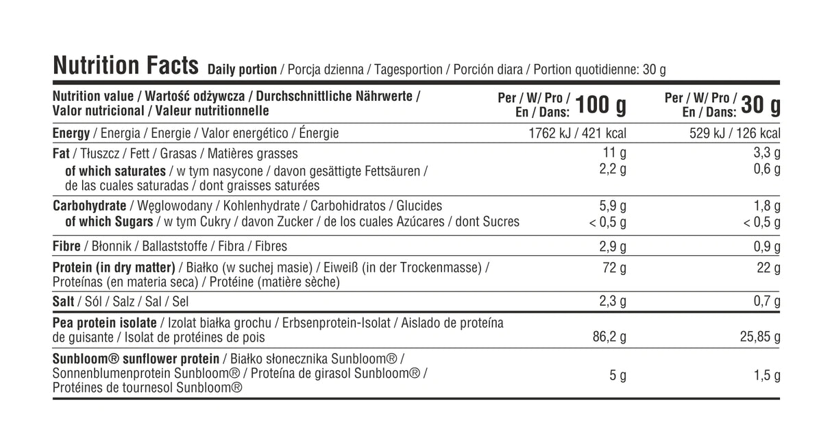 7Nutrition Vegan Protein 660 g – Biljni protein od graška i suncokreta