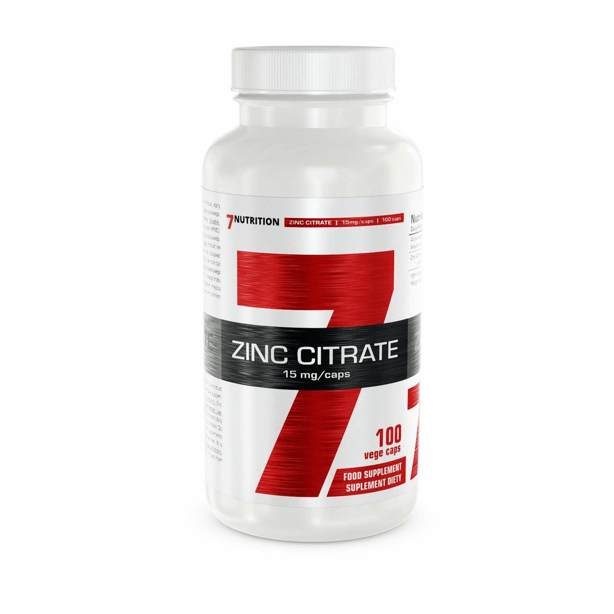 7Nutrition Cink Citrat 15mg, 100 Kapsula - Podrška Imunitetu i Koži