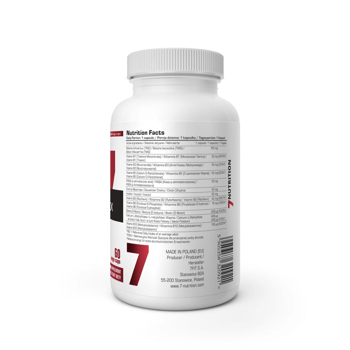 7Nutrition Vitamin B-Complex B-50 Methyl - Podrška Energiji i Nervnom Sistemu