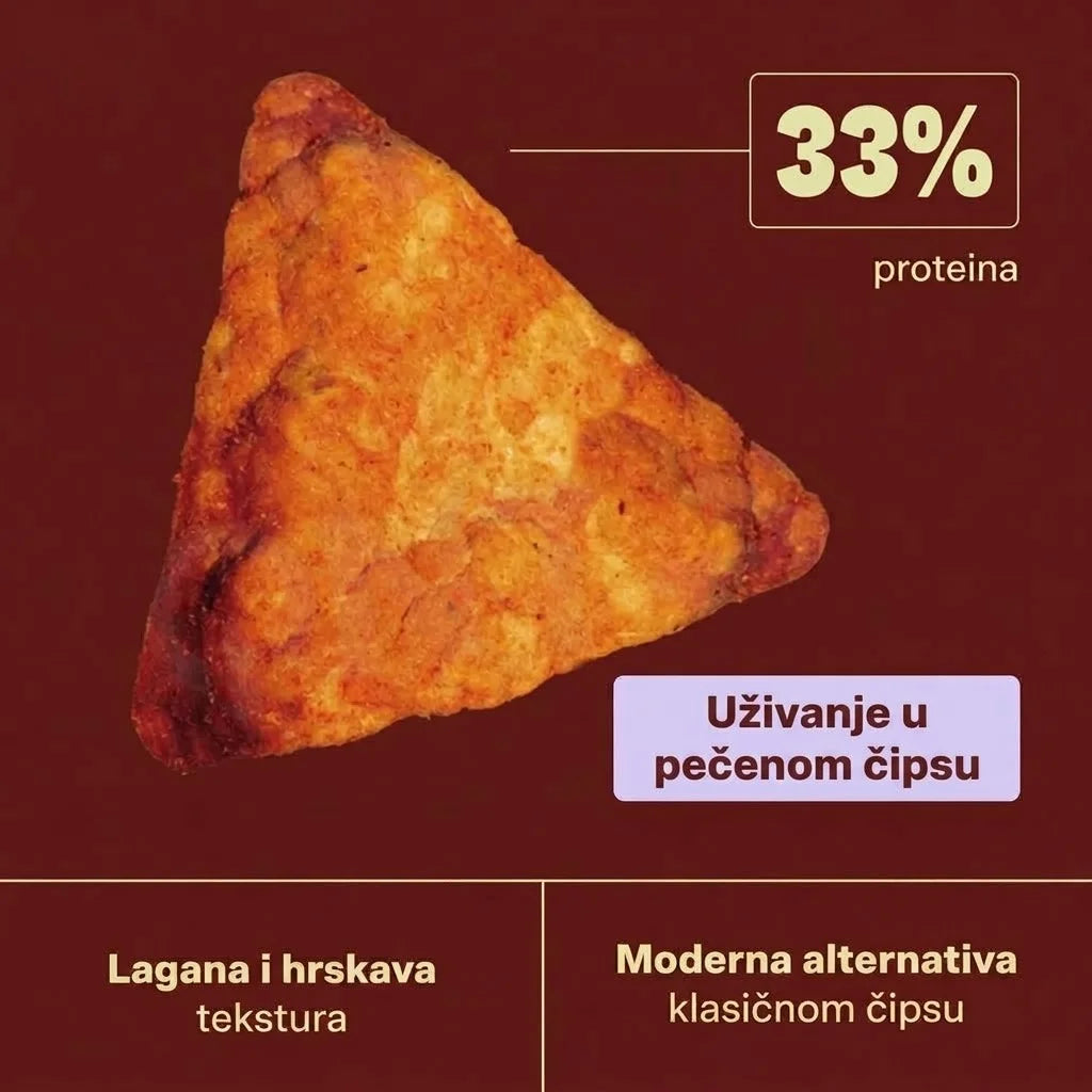 QNT Protein Chips 50g – Zdrav Hrskavi Čips sa 33% Proteina Bez Prženja