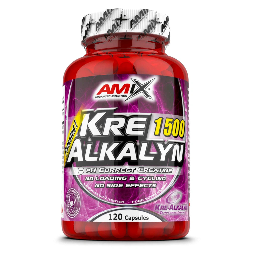 Amix Kre-Alkalyn 120 kapsula – pH Balansirani Kreatin Bez Punjenja