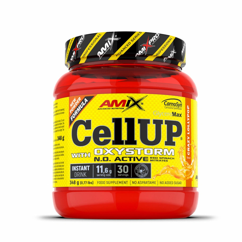 Amix CellUp with Oxystorm Powder 348g Crazy Lollypop – Pre-Workout sa Nitratima