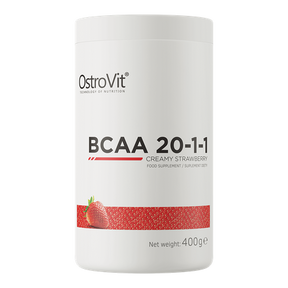 OstroVit BCAA 20:1:1 400 g Creamy Strawberry – Aminokiseline za regeneraciju i energiju - Dobrobit
