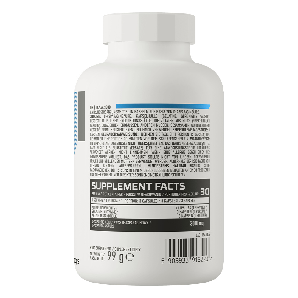 OstroVit D.A.A 3000mg – Prirodni Booster Testosterona i Snage (90 kapsula)