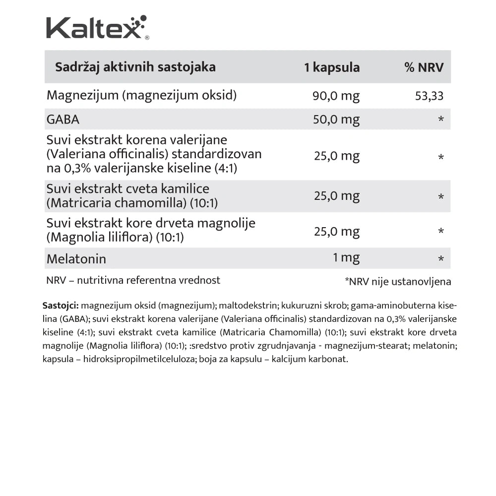 Kaltex ADVANCED SLEEP FORMULA: Za Kvalitetan San, Relaksaciju i Protiv Nesanice
