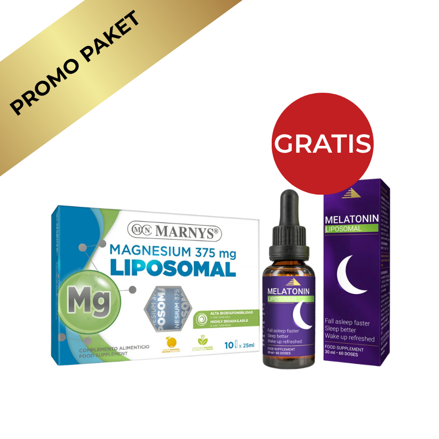 Marnys Liposomalni Magnezijum 375 mg + GRATIS Melatonin - 10 ampula