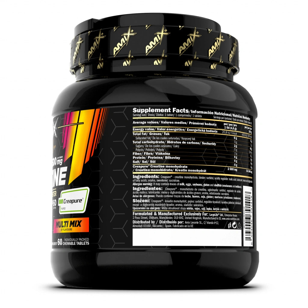 Amix Creatine Creapure 2500mg - Tablete za Žvakanje bez Šećera
