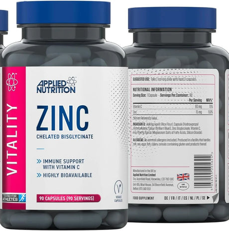 Applied Nutrition Zinc Capsules – Cink + Vitamin C (90 kapsula) - Dobrobit