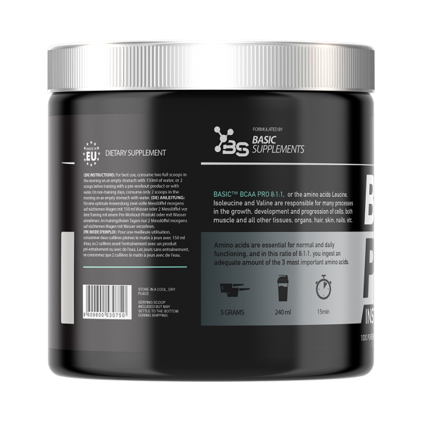 Basic Supplements BCAA PRO 8:1:1 – Napredna Formula za Mišićni Oporavak i Rast