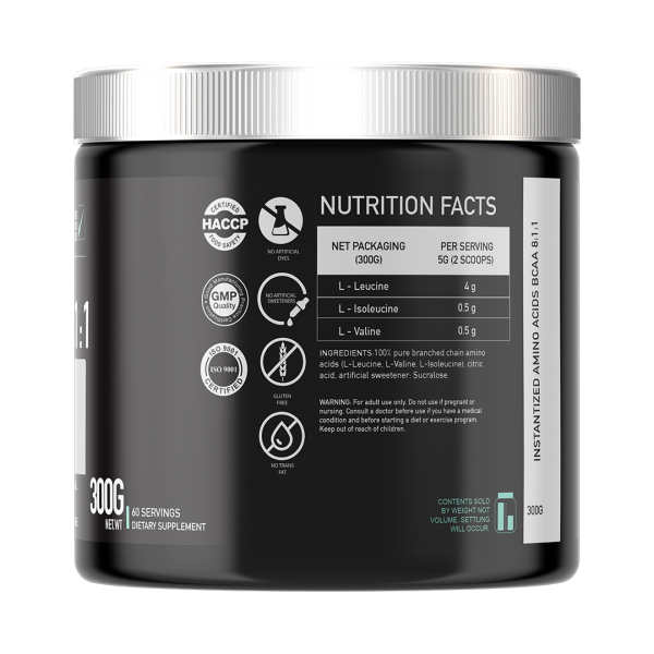 Basic Supplements BCAA PRO 8:1:1 – Napredna Formula za Mišićni Oporavak i Rast