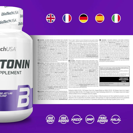 BioTechUSA Melatonin 1 mg – Podrška za san i protiv džet lega