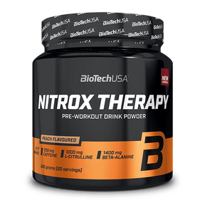 BioTechUSA Nitrox Therapy pre-workout prah, ukus breskva – 340 g