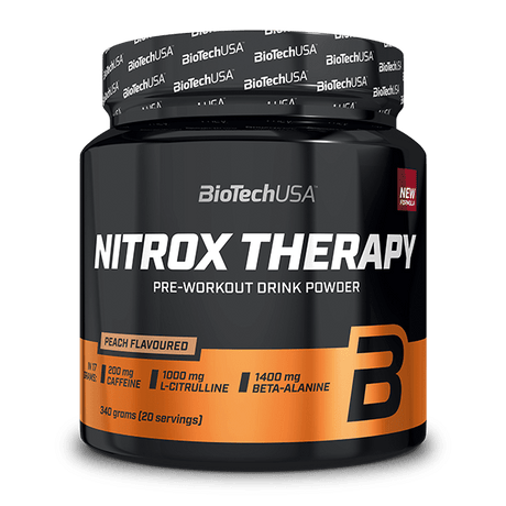 BioTechUSA Nitrox Therapy pre-workout prah, ukus breskva – 340 g