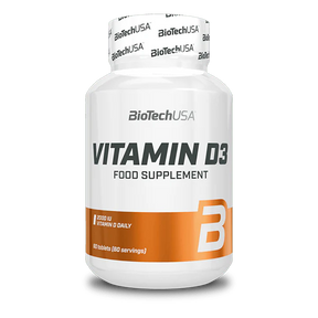 BioTechUSA Vitamin D3 2000 IU – Za Imunitet i Kosti, 60 Tableta - Dobrobit
