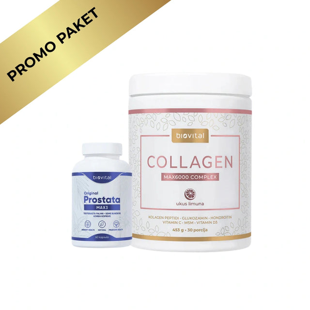 Biovital Prostata Max3 + BioActive Collagen Max6000 Complex – Bundle za Muško Zdravlje - Dobrobit