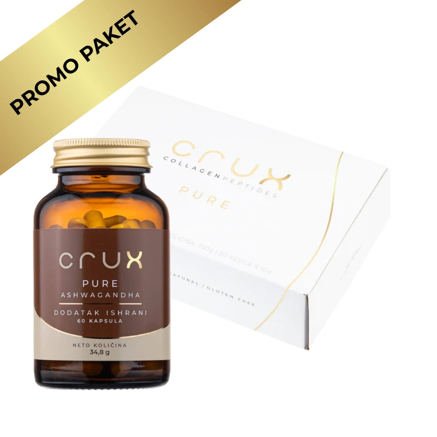 Crux Kolagen Peptidi + Ašvaganda – Svakodnevna Podrška Telu, Koži i Ravnoteži