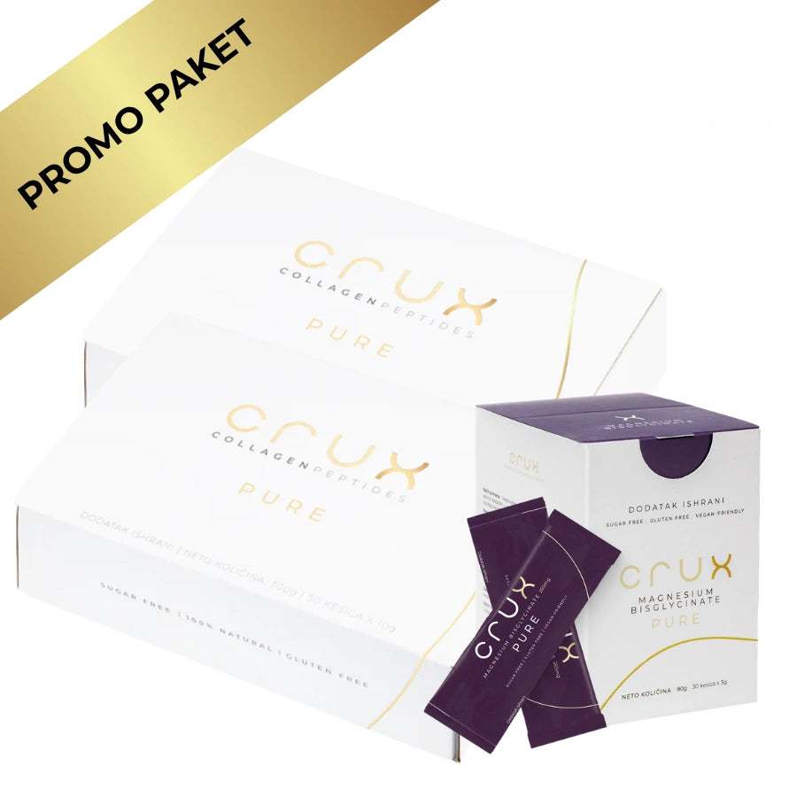 Paket 2x Crux Pure Collagen Peptides + Crux Pure Magnezijum Bisglicinat
