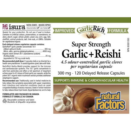Natural Factors GarlicRich Garlic + Reishi – imunitet i zdravlje srca