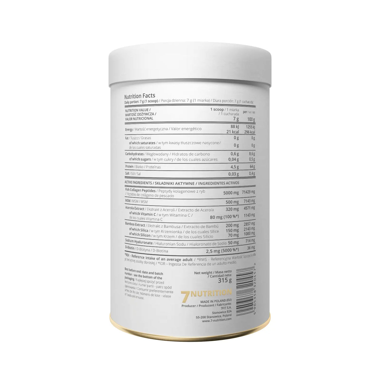 7Nutrition Marine Collagen, 315g - Hidrolizovani Kolagen iz Morskih Riba