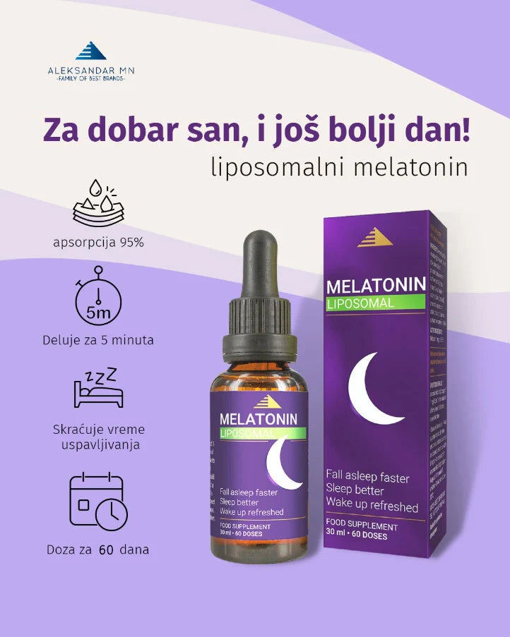 Aleksandar MN Liposomalni Melatonin 30 ml – Podrška Ritmu Spavanja