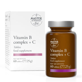 Master of Pharmacy Vitamin B Kompleks + C 60 Tableta – Podrška Nervnom Sistemu i Energiji - Dobrobit