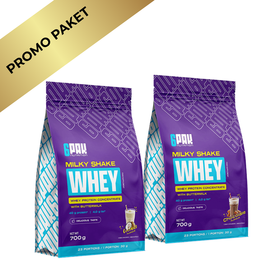 6PAK Milky Shake Whey Duo Pack – Čokolada & Kokos