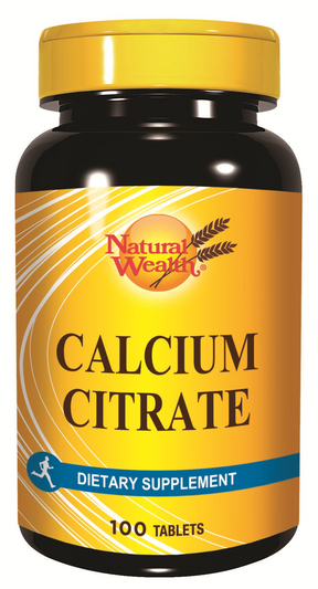 Natural Wealth Kalcijum Citrat, 100 Tableta - Podrška Zdravlju Kostiju - Dobrobit