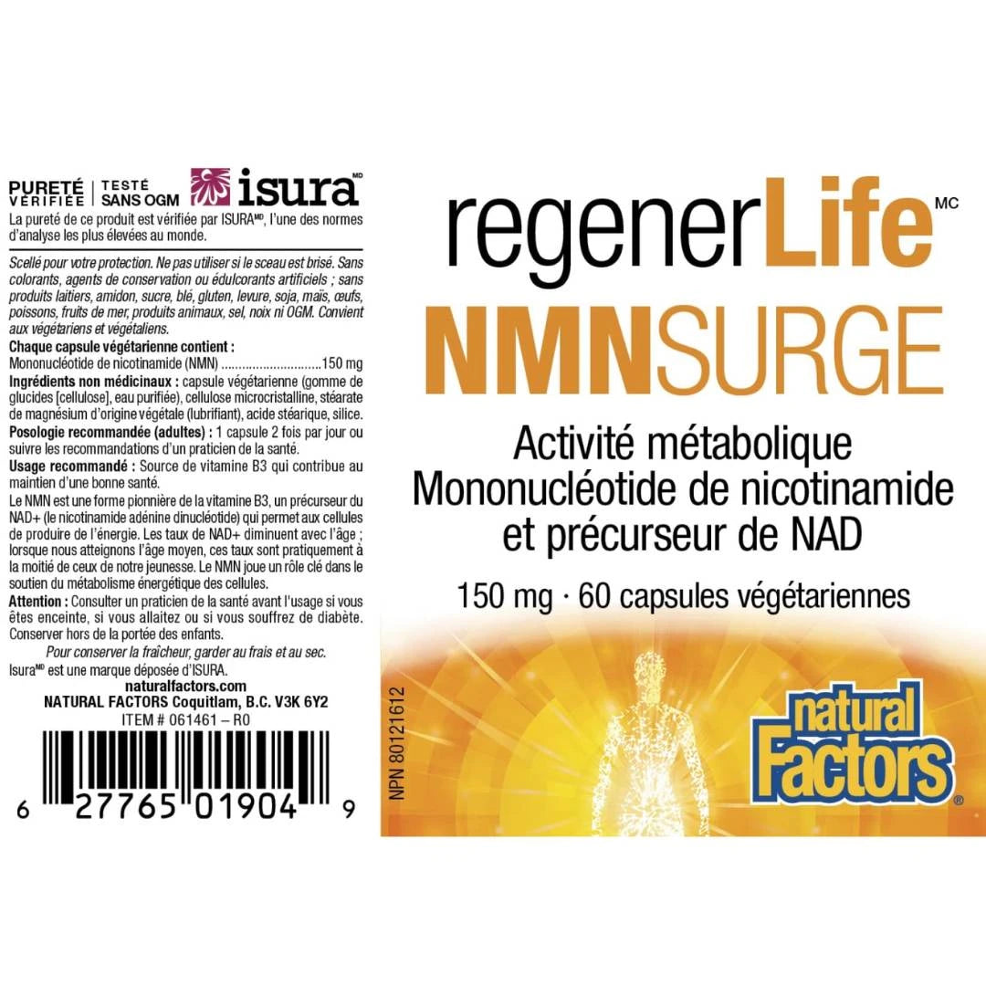 Natural Factors NMN Surge 150 mg – podrška energiji i zdravom starenju - Dobrobit