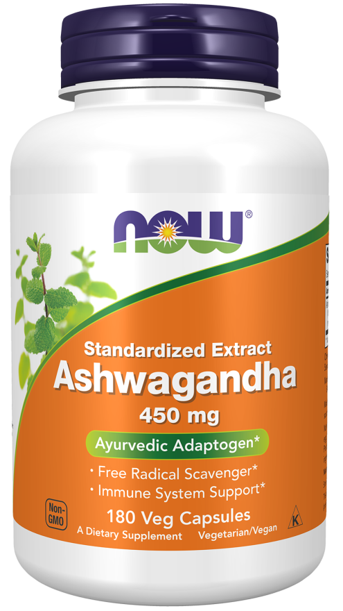 NOW Foods Ašvaganda Ekstrakt 450 mg – Podrška za Stres i Energiju - Dobrobit