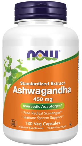NOW Foods Ašvaganda Ekstrakt 450 mg – Podrška za Stres i Energiju - Dobrobit