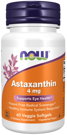 NOW Foods Astaxanthin 4 mg – Moćan Antioksidans za Zdravlje Kože i Očiju - Dobrobit