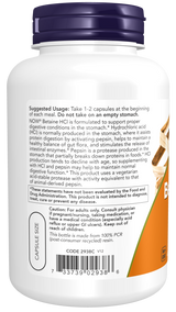NOW Foods Betaine Hcl 648 mg – Podrška Probavi