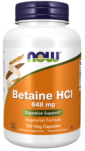 NOW Foods Betaine Hcl 648 mg – Podrška Probavi - Dobrobit