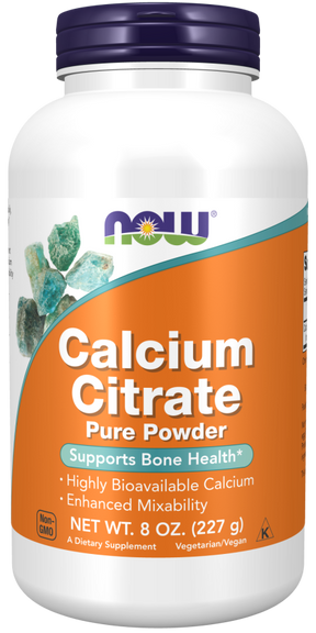 NOW Foods Calcium Citrate Pure Powder - 100% Čisti Prah Za Zdravlje Kostiju - Dobrobit