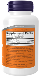 NOW Foods L-Arginine 500 mg – Amino Kiselina Za Bolju Cirkulaciju i Krvni Pritisak
