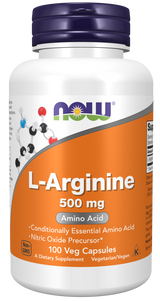 NOW Foods L-Arginine 500 mg – Amino Kiselina Za Bolju Cirkulaciju i Krvni Pritisak